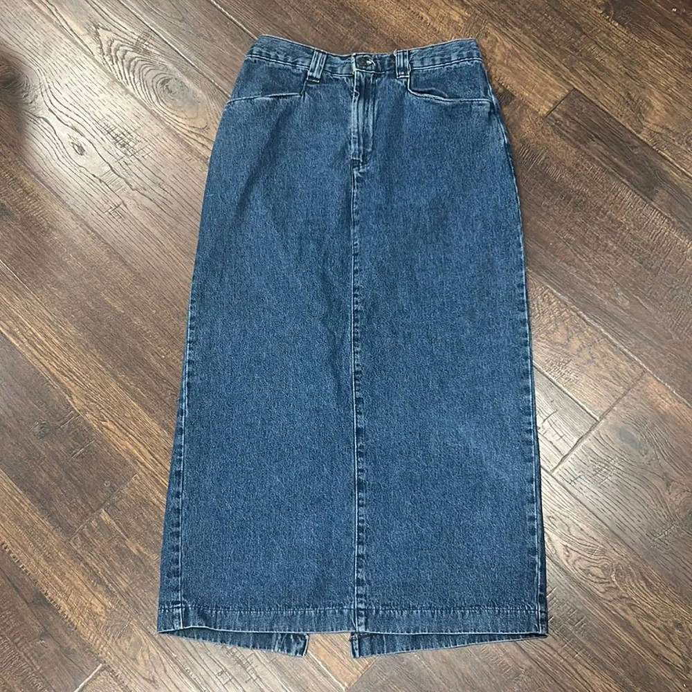 Lee vintage 90s high waisted denim midi skirt size small - Picture 1 of 6